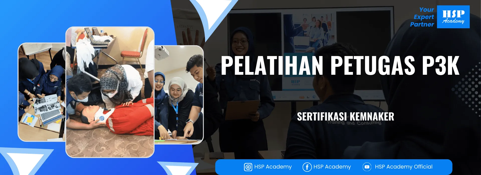 Pelatihan PETUGAS P3K KEMNAKER di HSP Academy